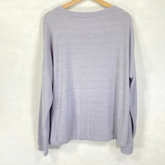 Three Dots Long Sleeve Drawstring Shimmery Loungewear Sweatshirt Top XL - Picture 5 of 8